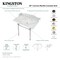 Kingston Brass 36 Carrara Marble Console Sink with Brass Legs, Marble WhiteMatte Black LMS3630MB0 - alternate 2